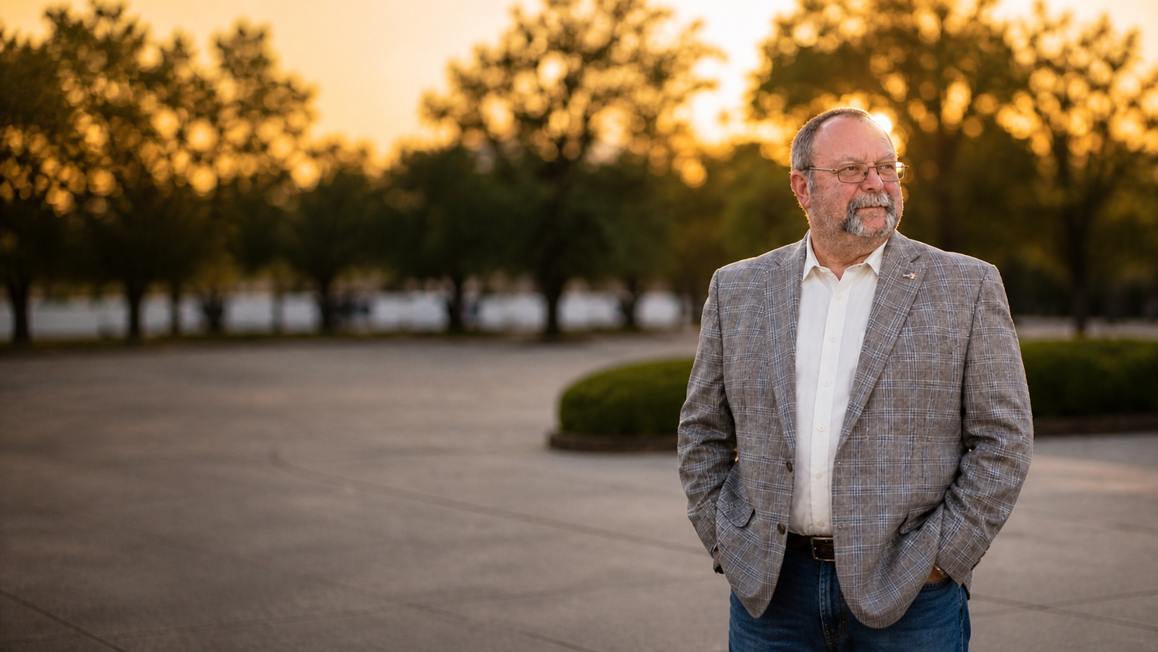 Chuck West at sunset on the Key Peninsula